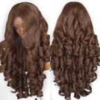 2x6 Skinlike Real HD Lace Closure Chocolate Brown Human Hair Wig 0.095mm Ultra-thin HD Lace 15A Brazilian Body Wave Virgin Human Hair Lace Closure Wigs For Black Women (28 Inch)