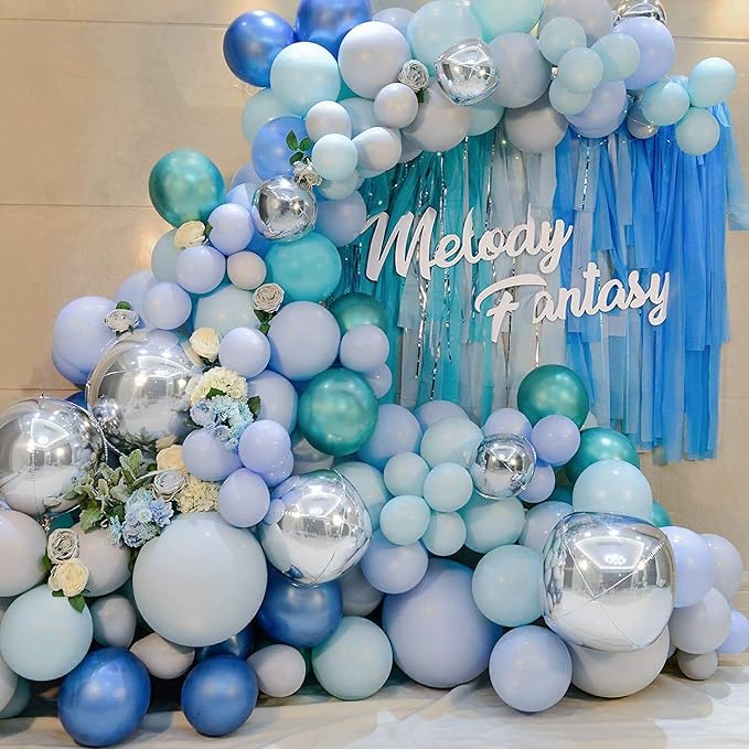 14pcs Silver Foil Balloons Mylar Metallic 22in 15in 10in Different Sizes Large - Image 5