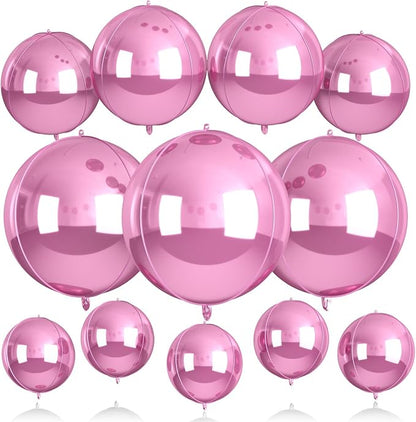 Biapian 12Pcs Light Pink Round Balloons Foil, Large Rose Pink Balloons by BIAPIAN