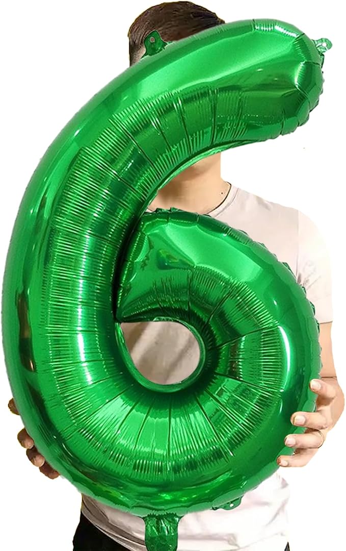 Number Balloons Green Party Balloon - Image 2