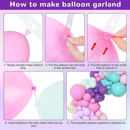 Amandir 153 Pcs Pink Purple Balloons Arch Garland Kit, Different Sizes 18 12 10 - Image 4