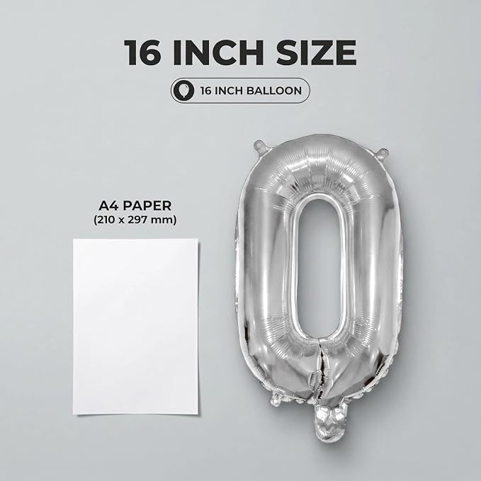 20 Pieces Foil Mylar Number Balloons 0 to 9 Set - Image 8