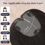 Hair Toppers for Women Large Base Toppers Hair Pieces for Women with Thinning Hair Clip Ins Fake Bangs Perfect Solution for Thinning-hair and Stylish Upgrade 15 Inch