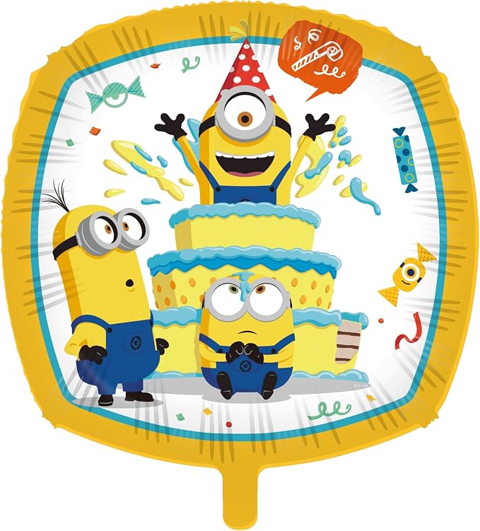Minions Birthday Party Supplies 5pc Foil Balloon Bouquet - Image 2