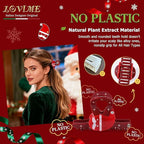 Premium Christmas Red Hair Clips for Women, Christmas Hair Claw Clips for Girls, Original Italian Designed Strong Hold No Slip Claw Clip with Gift Box SANTA SMILES-L