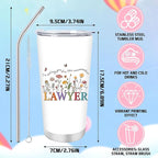 Keluna Laywer Gifts for Women Men - Lawyers Meaningful Birthdays School Graduations Thank You Gift, Motivational Keychain Tumbler Mug Makeup Bag