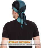 Bandanas Skull Caps for Men, Women Skull Cap Helmet Liner Cycling Hat Durags Motorcycle Bandana Sweat Wicking Do Rag