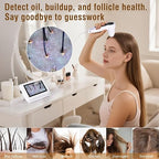 Scalp Camera, 5" HD Rechargeable Scalp and Skin Analysis Machine, Skin Microscope for Professional Facial & Hair Follicle Health Diagnosis - For Home, Salon, Spa