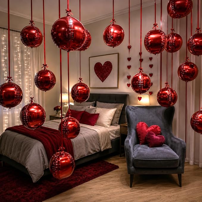 Red Round Foil Balloons - Image 5