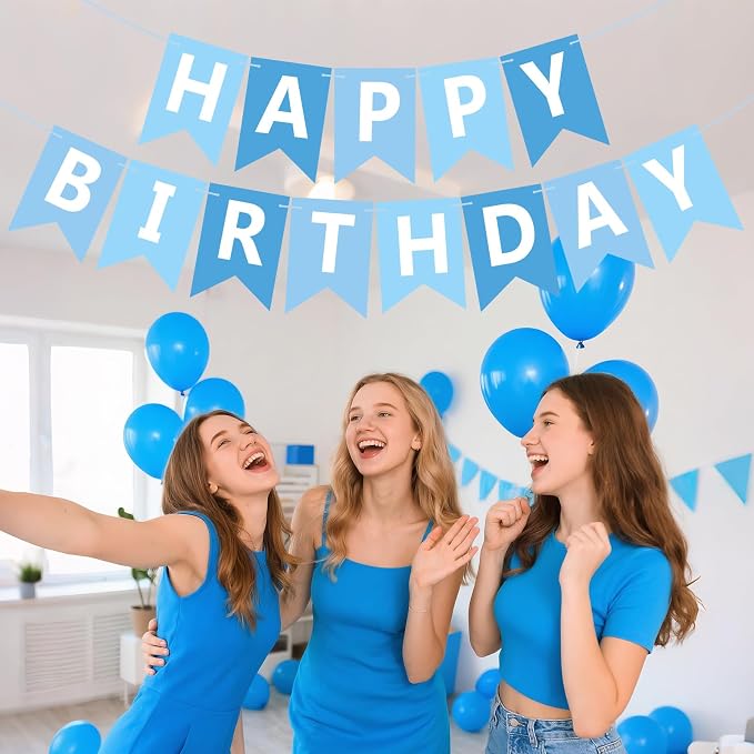 Happy Birthday Banner Sign, Birthday Garland Wall Door Hanging Banners Flag - Image 6