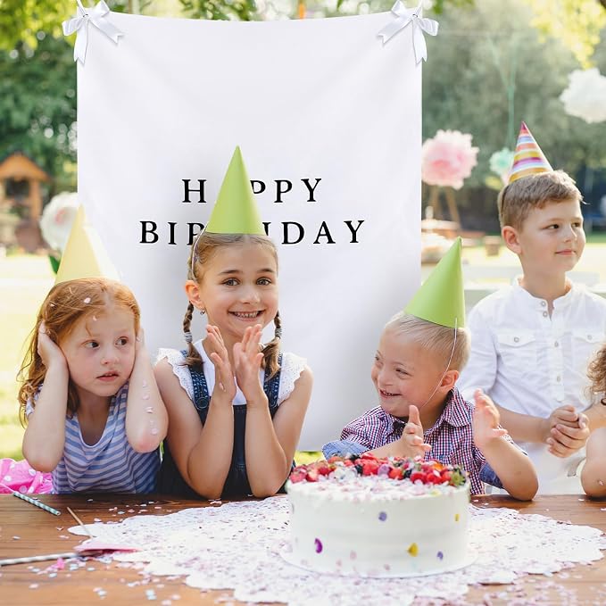Oudain 29×39 Inch Happy Birthday Burlap Banner, Fabric Party Decorations - Image 7