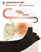 Sunny Hair Tape in Hair Extensions Human Hair 22inch Hair Extensions Real Human Hair Tape in Extensions for Women Darkest Brown Invisible Natural Straight Skin Weft Double Sided Tape 40pcs 100g