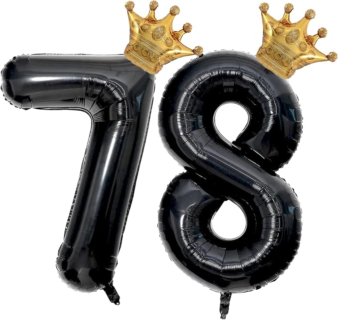 40 inch Large Black 78 Balloon Number by Unknown