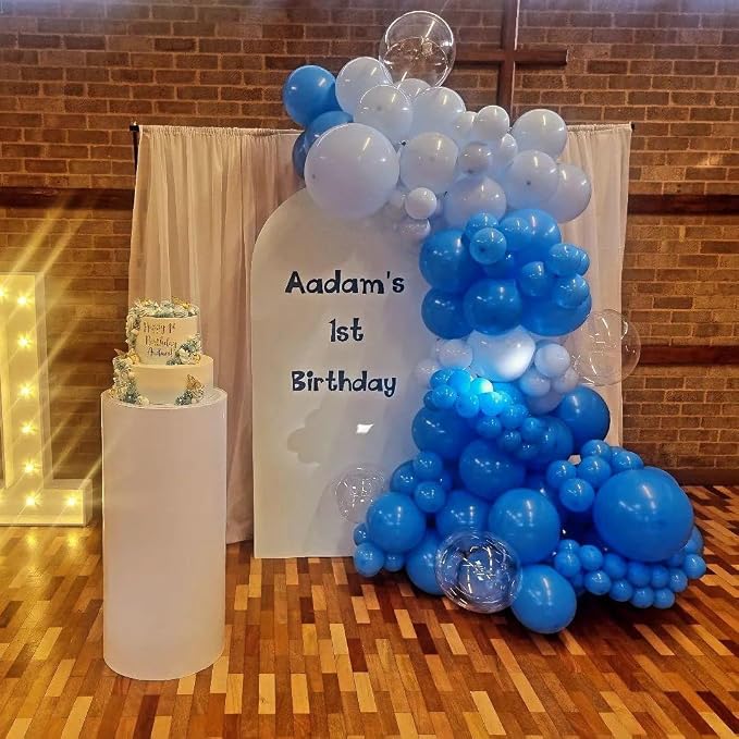 Blue Balloons Arch Kit, ADOINBY 139Pcs Macaron Blue Royal Blue Balloon Garland - Image 4