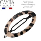 Camila Paris CP2803 French Hair Barrette Clip for Women, Handmade, Flow, Slide-in Metal-Free Closure, Strong Hold Grip Hair Clips for Girls, No Slip Durable Styling Hair Accessories, Made in France