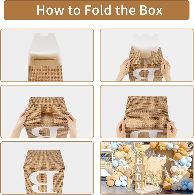 RUBFAC Burlap Print Baby Boxes - Image 4