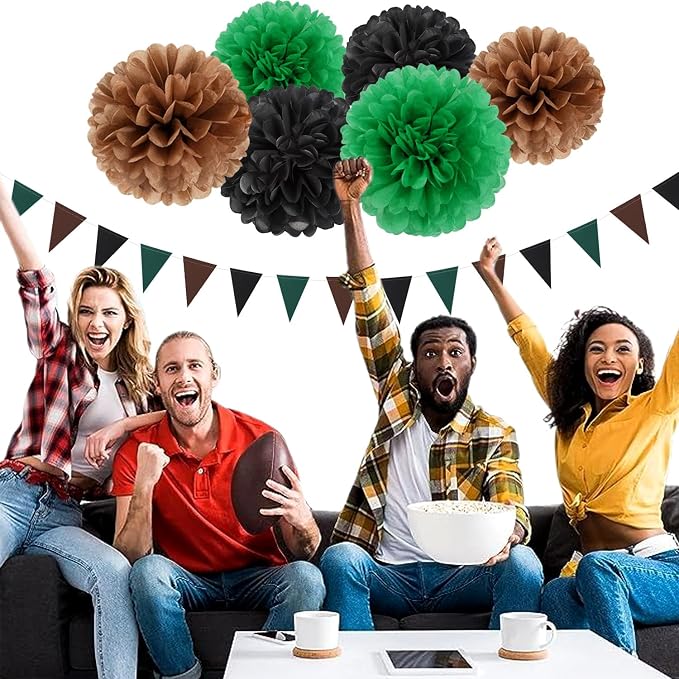Green Black Brown Party Decorations - Image 5