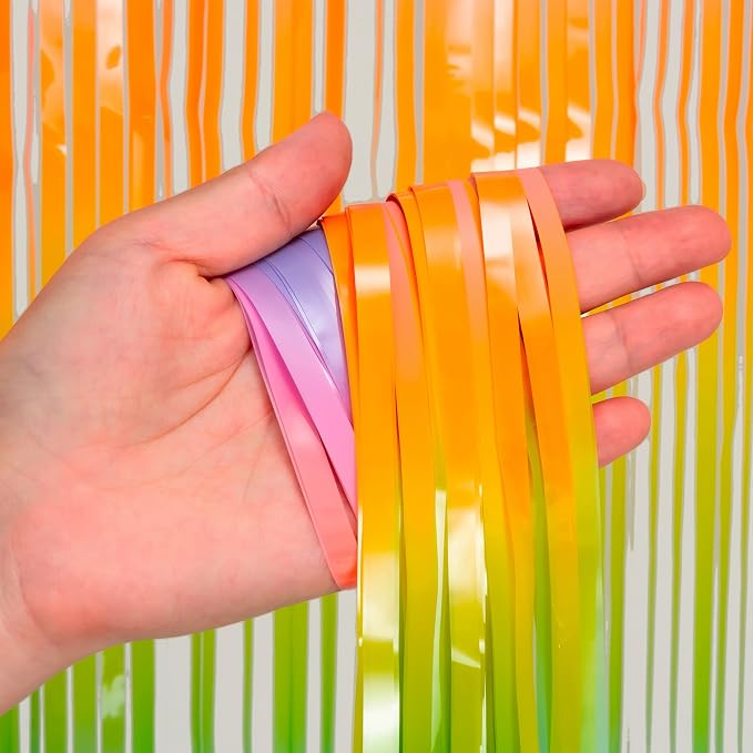 BRAVESHINE Colourful Fringe Curtains | Holidays Party Streamers Backdrop | 2Pcs - Image 7