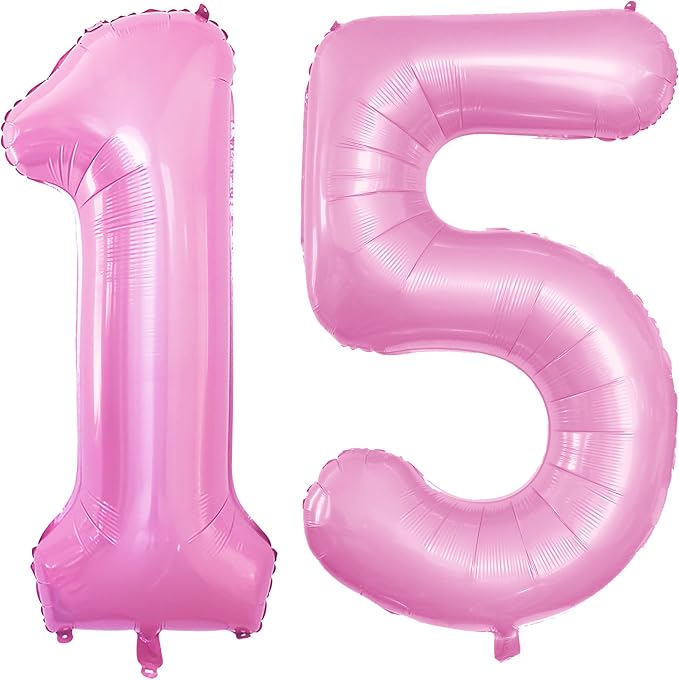 Number 15 Balloons for 15th Birthday Sweet 15 Party Decorations, 42 Inch Jumbo by GOER