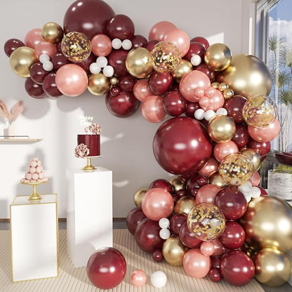 MEBAY Burgundy Balloon Arch Kit by MEBAY