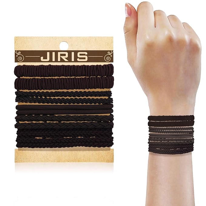 JIIRS 10PCS Boho Hair Ties,Elastic Bracelets,Elastic Hair Ties, Hair Bands For Ponytails,Ponytail Holder for Thick or Thin Hair,Boho Hair Bracelets No-Damage For Daily Life, Sport, Working(Set3)