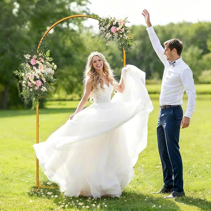 6.6 FT Wedding Arch Backdrop Stand - Image 4