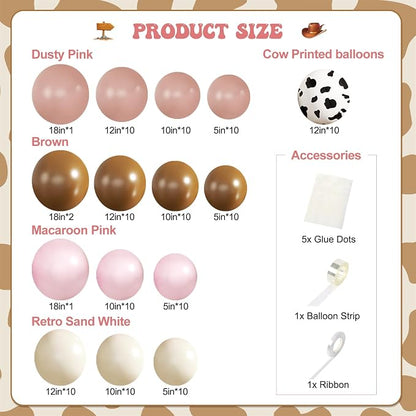 Cowgirl Dusty Pink Cow Balloon Arch Kit Western Party Decoration | Light Pink - Image 4