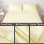 Bella Coterie | Luxury Bamboo Viscose Queen Size Pillowcase Set | 100% Organically Grown | Ultra Soft | Cooling | 2 Pcs [Lemonade]