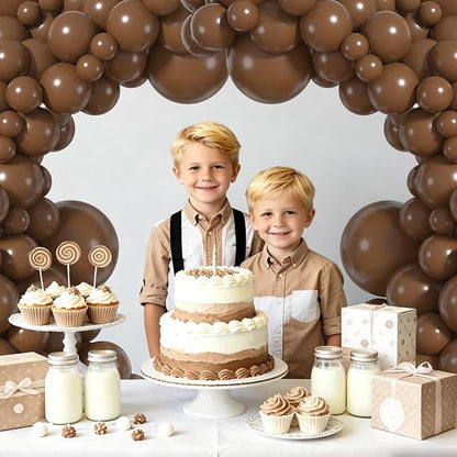 164Pcs Brown Balloons Garland Arch Kit Different Sizes | 18 12 10 5 inch Dark - Image 3