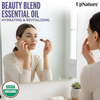 UpNature Self Care Stocking Stuffers for Women Essential Oils Roll On Set - Breathe, Beauty & Calm Oil Roller for Aromatherapy and Relaxation Stress Relief Gifts for Women