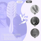 Hair Brush,Curved Vented Paddle Detangle Brush for Faster Blow Drying,Soft Flexible Bristles Glide Thru Tangles with Ease, Detangling Styling Hair Brushes for Women Curly Thick Wet Hair