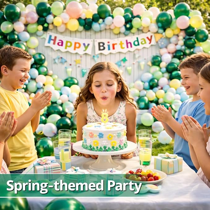Dark Green Balloons 100 Pack, 12 Inch Latex Party Balloons, Round Helium Forest - Image 2