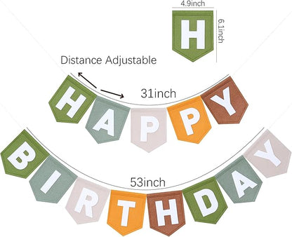 Felt Green Happy Birthday Banner Birthday Decorations - Image 6