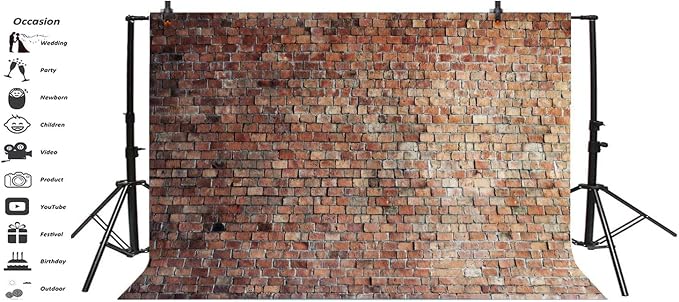 Vintage Red Brick Wall Backdrop - Image 6