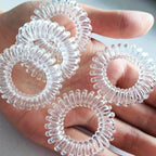 27 Pieces Spiral Coil Hair Ties: Waterproof Elastic Traceless Ponytail Holders, Colorless 1.58inch (4cm) No Crease Hair Bands