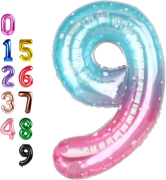 Number Balloons 9 Balloon 40 inch by Enyeopd