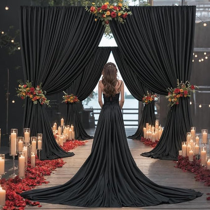 10×14ft Wrinkle Free Black Backdrop Curtain - Image 9