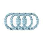 slip Skinny Scrunchies: Anti-Crease, Anti-Breakage Slipsilk™ Design Protects Delicate Hair | Includes 4 Pure Silk Scrunchies: Sky Blue