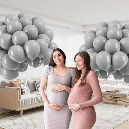 Gray Balloons 12 inch, Baby Shower, Anniversary Party Decorations - Image 5