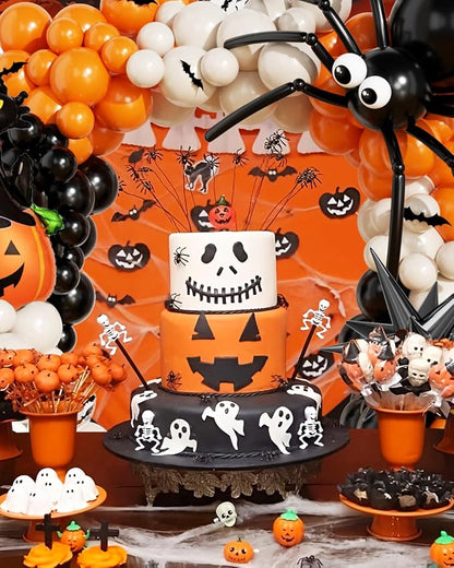 Halloween Balloon Arch Garland Kit, Explosion Star Black Cat Pumpkin Foil - Image 6