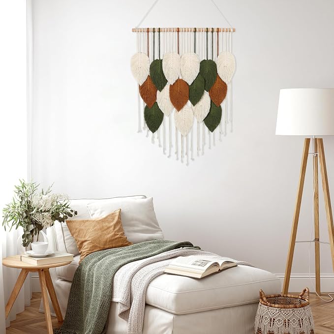 Macrame Wall Hanging Boho Woven Tapestry Chic Home Decor Modern Wall Art | - Image 6