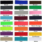 Kenz Laurenz Soft and Stretchy Elastic Cotton Headbands, Pack of 12, Neon Orange