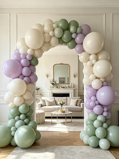 White Balloons 125 Pcs Different Sizes 18 12 10 5 Inch Sand White Neutral Latex - Image 8