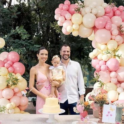 Pink and Yellow Balloon Arch Kit - Image 3