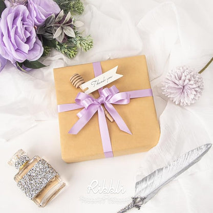 Ribbli Lavender Satin Ribbon Double Faced Satin 1/2 inch x Continuous 50 - Image 2