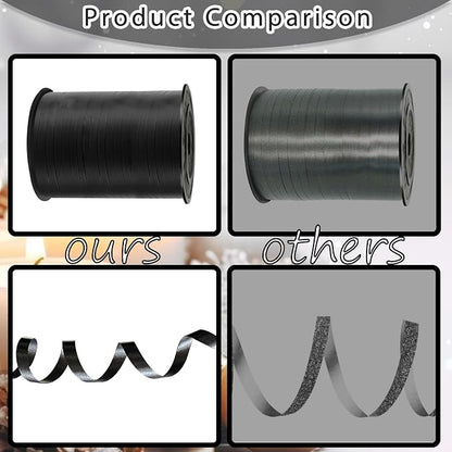 Black Curling Ribbon, 500 Yard Premium Black Curling Ribbons, Balloon String - Image 7