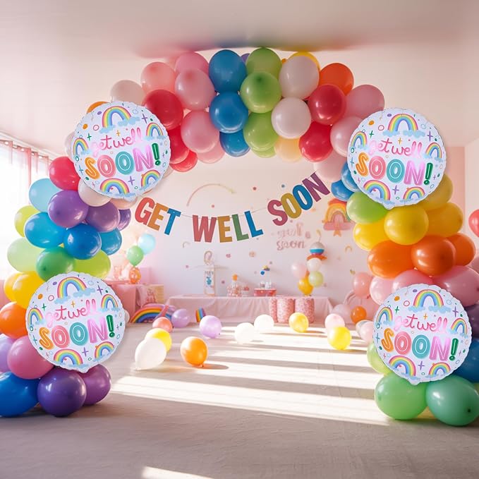 18 Inch Get Well Soon Foil Balloons Set - Image 8