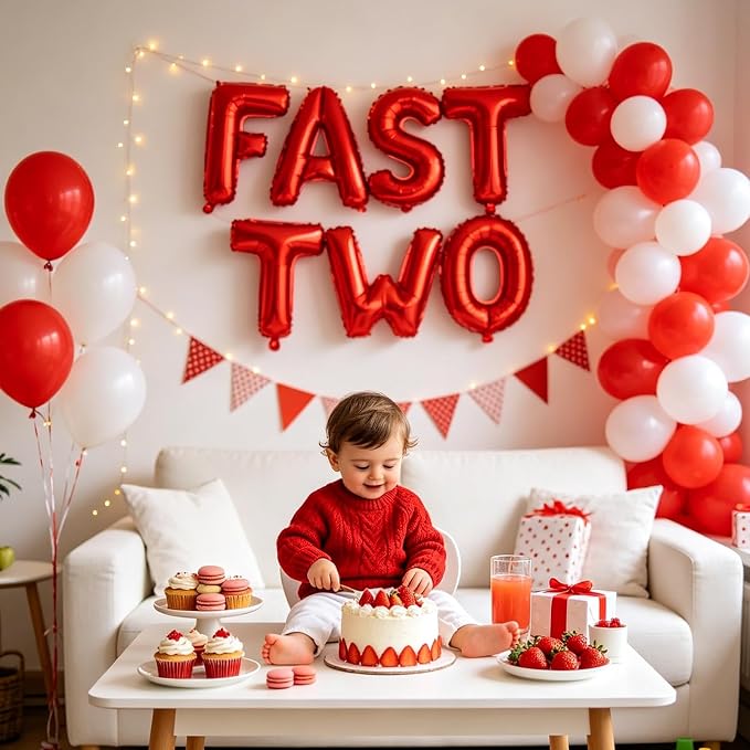 TONIFUL Red Letter Balloons 26 Pcs 1 Set A-Z Alphabet Banner Kit 16 Inch Mylar - Image 3