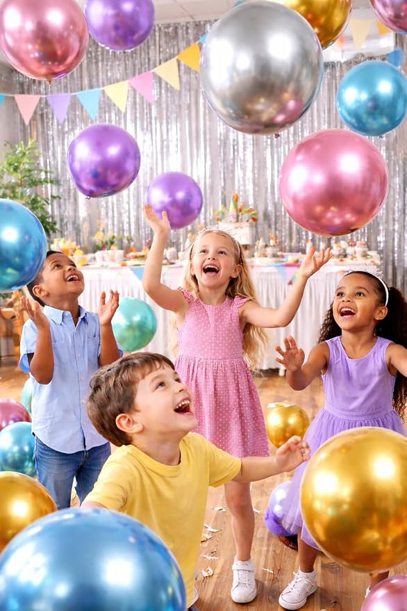 Chrome Metallic Balloons 12 Inch – 100 Pack Assorted Multicolor Latex Balloons - Image 7