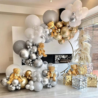 50 Pack Metallic Silver Balloons 12 Inch - Image 5